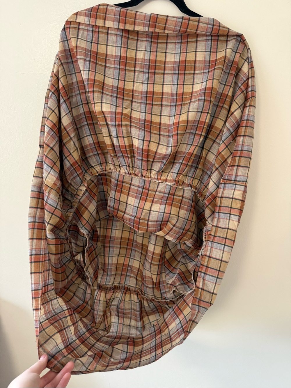 Vintage Y2K Plaid Tiered Midi Dress Size 7/8 Fairygrunge Whimsical Boho - Picture 9 of 11